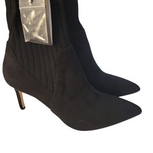 Zara Black Heeled Boots for Women